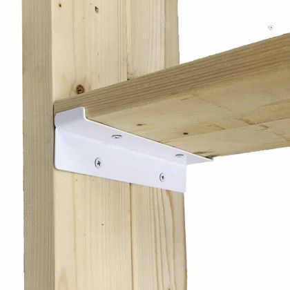 L型棚受金具 1×4・2×4専用 2枚用 白 2枚入 Walist ウォリスト L型棚受金具 1×4・2×4専用 2枚用 白 2枚入 Walist ウォリスト